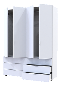 Комплект Doros Гелар Шафа 2ДСП/2ДСП Білий 155х49,5х203,4 (42002117)