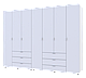 Комплект Doros Гелар Шафа 3ДСП/4ДСП Білий 271,2х49,5х203,4 (42002120), фото 4