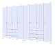 Комплект Doros Гелар Шафа 4ДСП/4 ДСП Білий 310х49,5х203,4 (42002121), фото 4