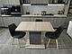 Столовий стіл Doros Бостон Дуб Сонома/Графіт 150х70х79 (81339362), фото 7