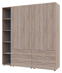 Комплект Doros Гелар Шафа 2ДСП/2ДСП/Етажерка Дуб сонома 193.2х49.5х203.4 (42005044)