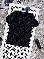 Футболка чоловіча Trussardi чорна модна брендова футболка для чоловіків fms