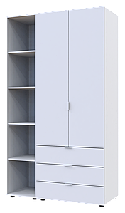 Комплект Doros Гелар Шаф 2ДСП/Етажерка Білий 115.7х49.5х203.4 (42005029)