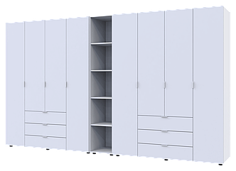 Комплект Doros Гелар Шаф 4ДСП/4ДСП/Етажерка Білий 348.2х49.5х203.4 (42005040)