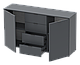 Комод Doros Рон-5 Графіт 140х38х81 (44900235), фото 4