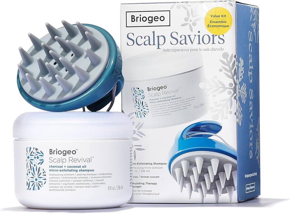Набір для чутливої шкіри голови Briogeo Scalp Revival Shampoo + Scalp Massager Set шампунь та масажер