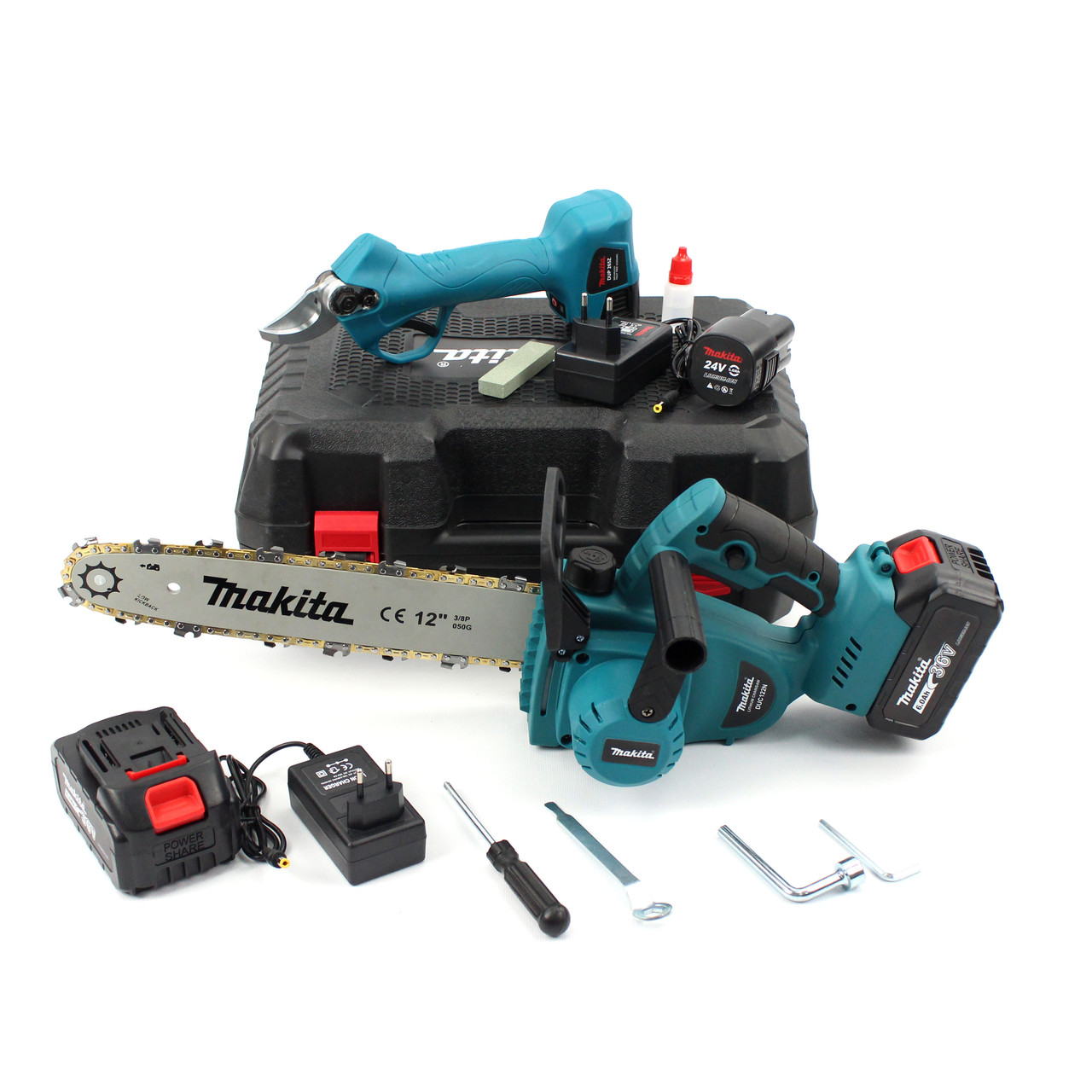 Акумуляторний набір 2в1 Makita (Пила DUC122Z + Секатор DUP265Z) Набір 2в1 Макіта