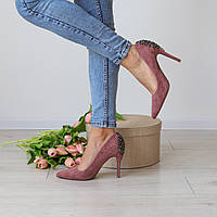 Туфли Жeнские из искусственной замши на узкую и среднюю ножку Pamela (3182) 36 размер 23,5 см весна осень