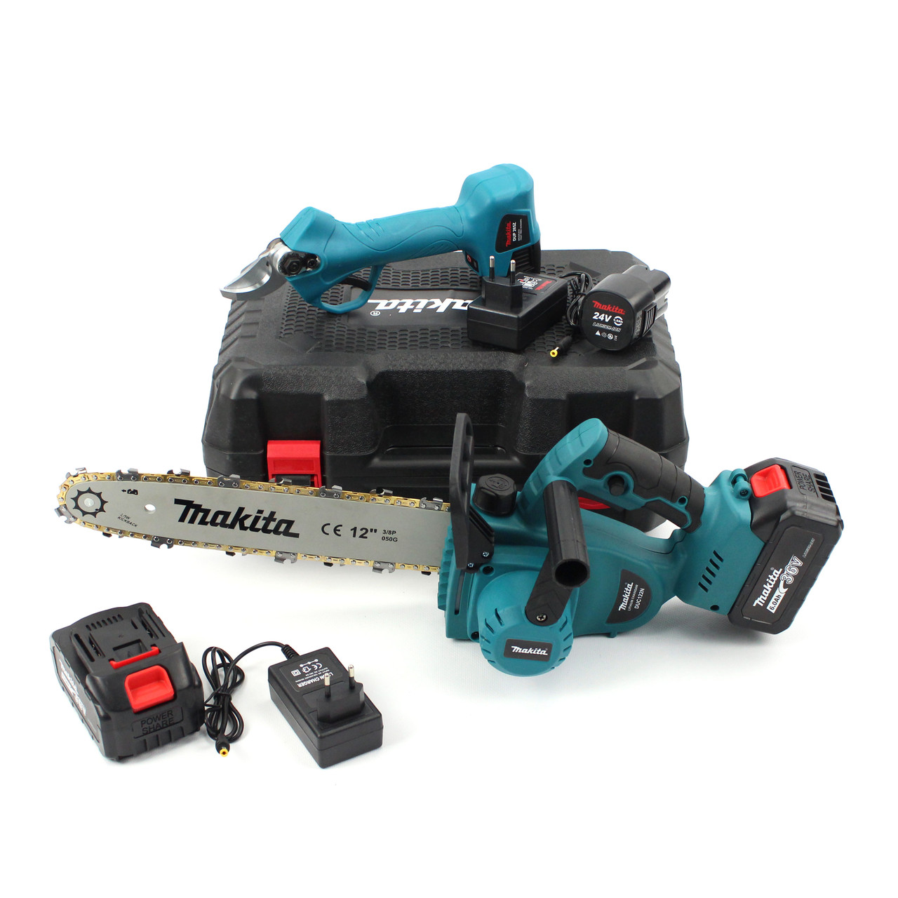 Акумуляторний набір 2в1 Makita (Пила DUC122Z + Секатор DUP265Z) Набір 2в1 Макіта