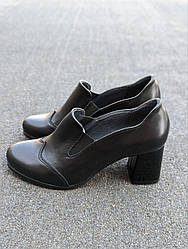 STTOPA Розміри 42,44. Туфлі великих розмірів із натуральної шкіри. 143-3544-65 Чорні