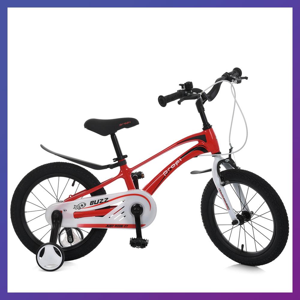 Велосипед дитячий двоколісний Profi MB 1681D 16" зріст 100-120 см вік 4 до 7 років Червоний, фото 1