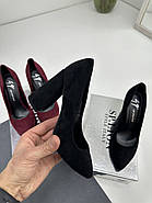 Туфлі жіночі Vensi V355 у чорній замші на підборах 37, фото 5
