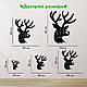 Настінний декор для дому картина лофт Олень мікс декоративне панно 20x25 см Woodyard (1164--20x25), фото 3
