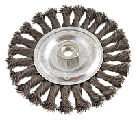 Щетка дисковая по металлу 150мм, из плетеной стальной проволоки, M14, 62H141, Verto
