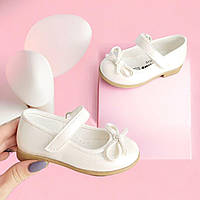 Детские праздничные белые туфельки, нарядная обувь для девочек с супинатором. Размер: 19-21 20