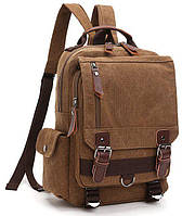 Сумка-рюкзак на одно плечо Vintage 20142 Коричневая KP, код: 2295682