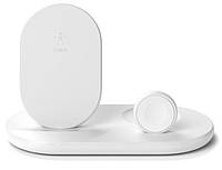 Belkin Зарядний пристрій бездротовий 3в1 iPhone/Watch/AirPods, білий