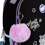 Рюкзак каркасний ортопедичний YES H-100 Magic Rainbow Unicorn 35х28х15 см, 15 л, чорний (559546), фото 9