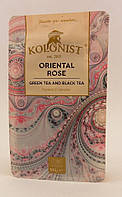 Чай Kolonist Oriental Rose Колонист Восточная Роза черный и зеленый чай с лепестками розы и жасмина 100г