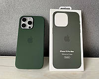 Чехол силиконовый Magsafe для iPhone 15 Pro Max с микрофиброй плотный чехол с магсейф на айфон 15 про макс