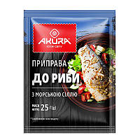 Приправа До риби з морською сіллю ТМ Akura 25 г BX, код: 7737289