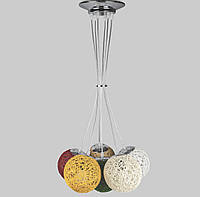 Плетеная люстра с шарами 15 см на 6 ламп Lightled 971-1504-6 BM, код: 8123557
