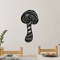 Современная картина на кухню, декор для комнаты "Веселый гриб", декоративное панно 35x18 см