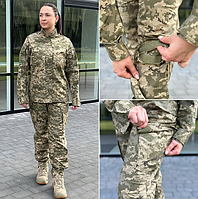 Женская военная форма пиксель (42 - 52р) рип-стоп Тактический костюм женский армейский для ЗСУ