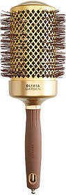 Термобрашинг EXPERT BLOWOUT SHINE Wavy Bristles Gold&Brown Olivia Garden 65мм