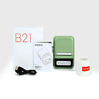 NIIMBOT B21 Green (Термопринтер для печати этикеток) + этикетки T50*30