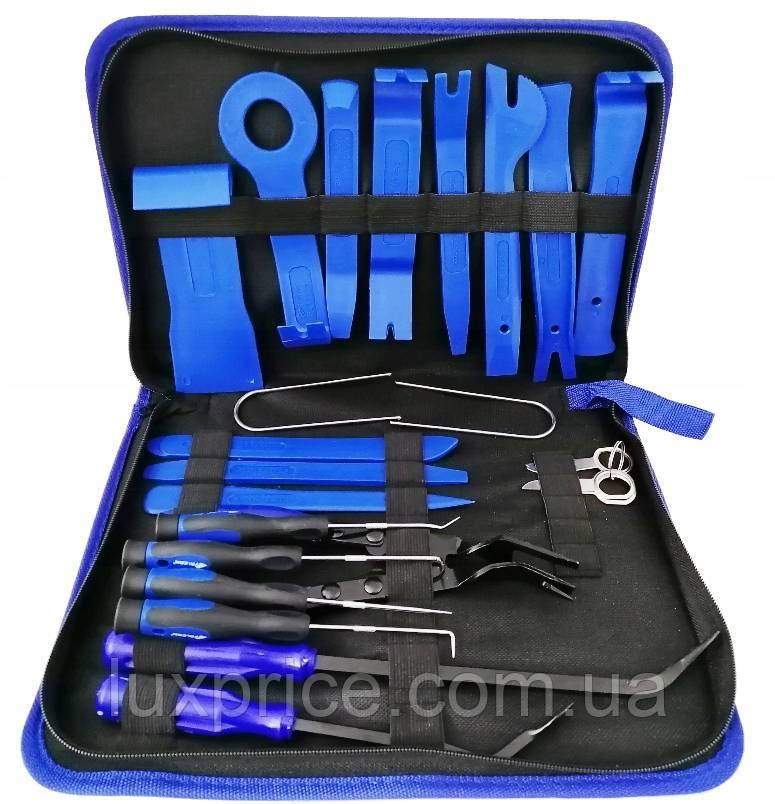 Набір знімачів для демонтажу оббивки салону та магнітол 24 шт. у чохлі Falcon F05018    Luxprice, фото 1
