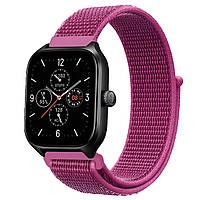 Ремешок нейлоновый на липучке BeWatch Xiaomi Amazfit BIP GTS GTR 20 мм Violet (1011341.3U UL, код: 8344766