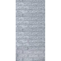 Самоклеющаяся 3D панель Sticker Wall SW-00001445 Под серебряный кирпич в рулоне 3080x700x3мм UL, код: 7942641