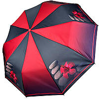 Женский складной зонт полуавтомат на 10 спиц от Toprain с принтом Гармония красный 0622-1 ET, код: 8324203