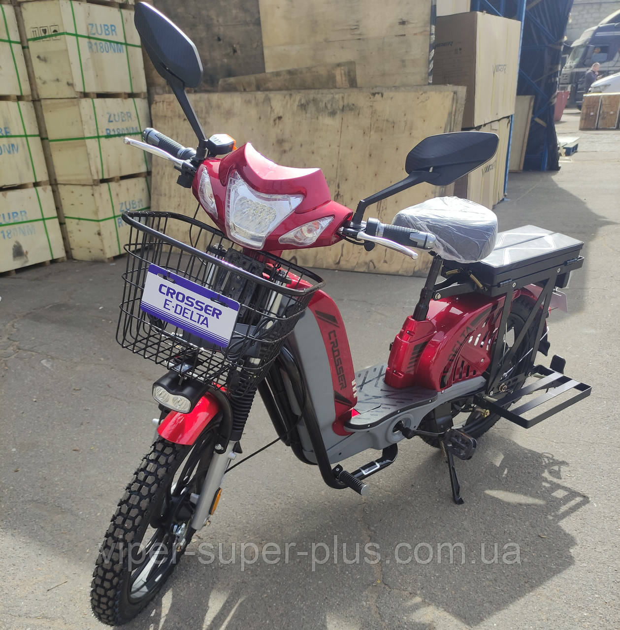 Електровелосипед Скутер Crosser Delta(Кроссер Дельта) 800W Lead-Acid 60V-15A, Червоний колір
