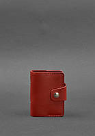 Женский кожаный кард-кейс 7.1 (Книжечка) красный BlankNote ET, код: 8104572
