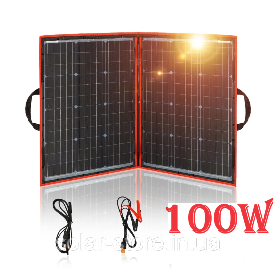 Портативна сонячна панель (батарея) 100W Dokio FFSP без контролера