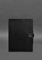 Кожаный блокнот А4 (софт-бук) 9.2 черный краст BlankNote ET, код: 8132835