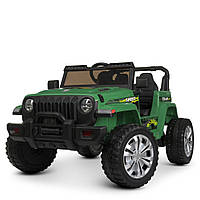 Электромобиль джип детский Jeep Wrangler M 4557EBLR-10, темно-зеленый