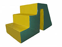 Горка-ступеньки Tia-Sport 100х50х50 см желто-зеленый (sm-0015YG) ET, код: 6538465