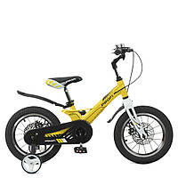Велосипед детский двухколесный 14 дюймов PROF1 LMG14238, желтый