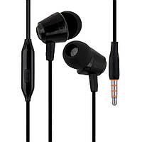 Проводные наушники с микрофоном и вакуумными амбушюрами Celebrat G4 3.5 mm 1.2 m Black ET, код: 7827032