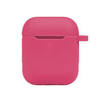 Чехол с карабином Silicone Case Airpods 1 Airpods 2 Shiny pink ET, код: 8322228