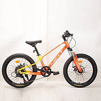 Велосипед гірський дитячий Corso Next NX-20315, магнієва рама, Shimano Revoshift 7 швидкостей, помаранчевий