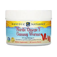 Омега 3 Nordic Naturals Omega-3 30 Gummy worm Strawberry ET, код: 7520993