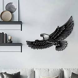 Настінний декор для дому, інтер'єрна картина з дерева "Розмах крил орла", декоративне панно 25x18 см