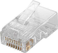 Конектор мережевий Goobay FreeEnd-RJ45 UTP6 конектор AWG23-26 Gold прозорий (75.09.3828) TE, код: 7455513