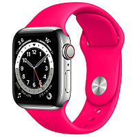 Ремешок Silicone Band Apple Watch 42 44 mm S M Neon Pink ET, код: 8097561