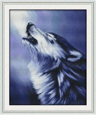 Набір для вишивання за нанесеною на канву схемою "Howl". AIDA 14CT printed 37*45 см, фото 1