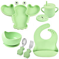 Набор силиконовой посуды 2Life Y3 6 предметов Зеленый (v-11199) EJ, код: 8216444